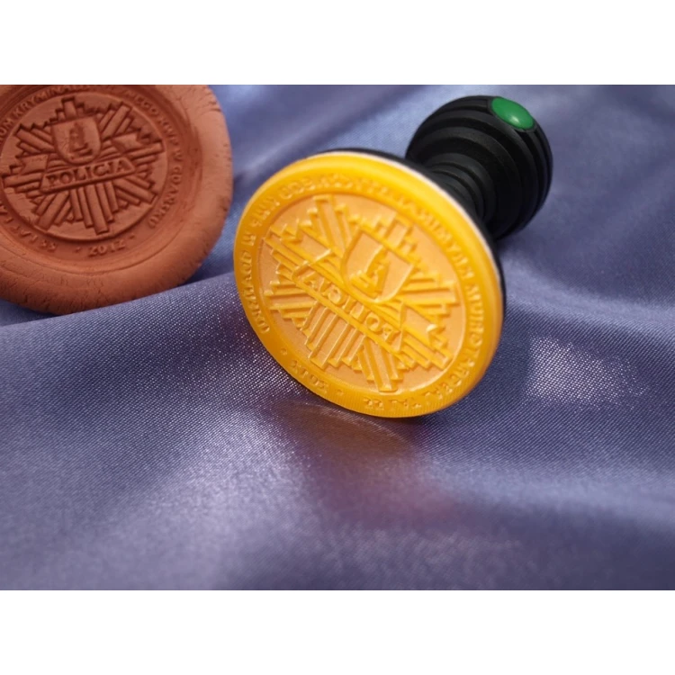 Stempel z akrylu 40mm głębokość graweru około 1mm - uchwyt plastikowy