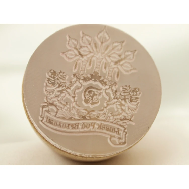 Stempel z akrylu 40mm głębokość graweru około 1mm - uchwyt drewniany