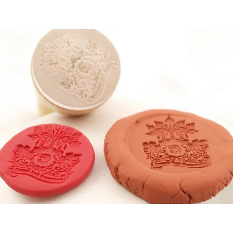 Stempel z akrylu 40mm głębokość graweru około 1mm - uchwyt drewniany