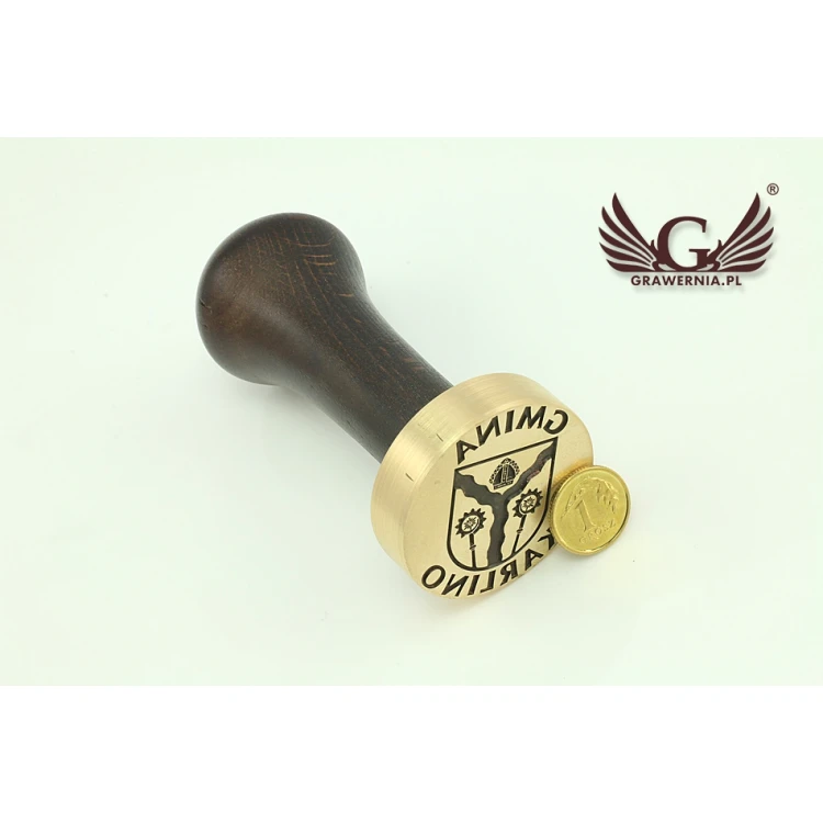 Stempel z herbem do laku - średnica: 38mm - CNC