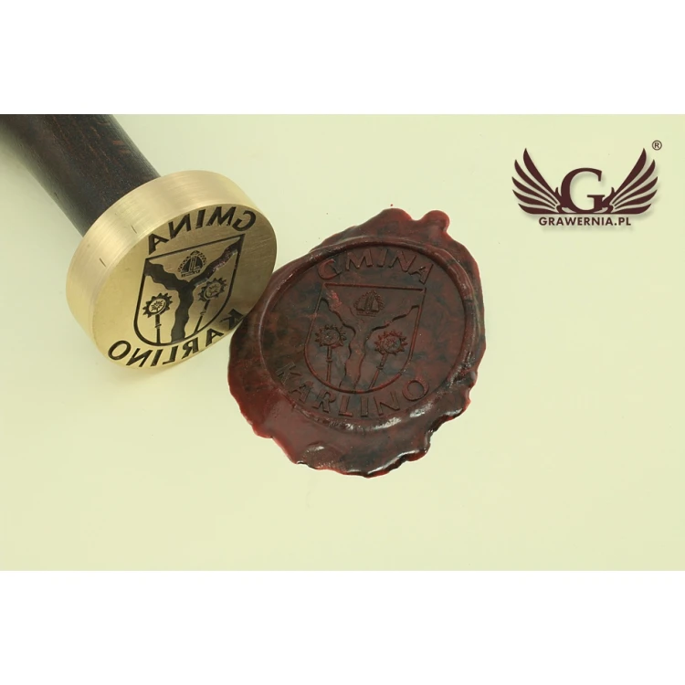 Stempel z herbem do laku - średnica: 38mm - CNC