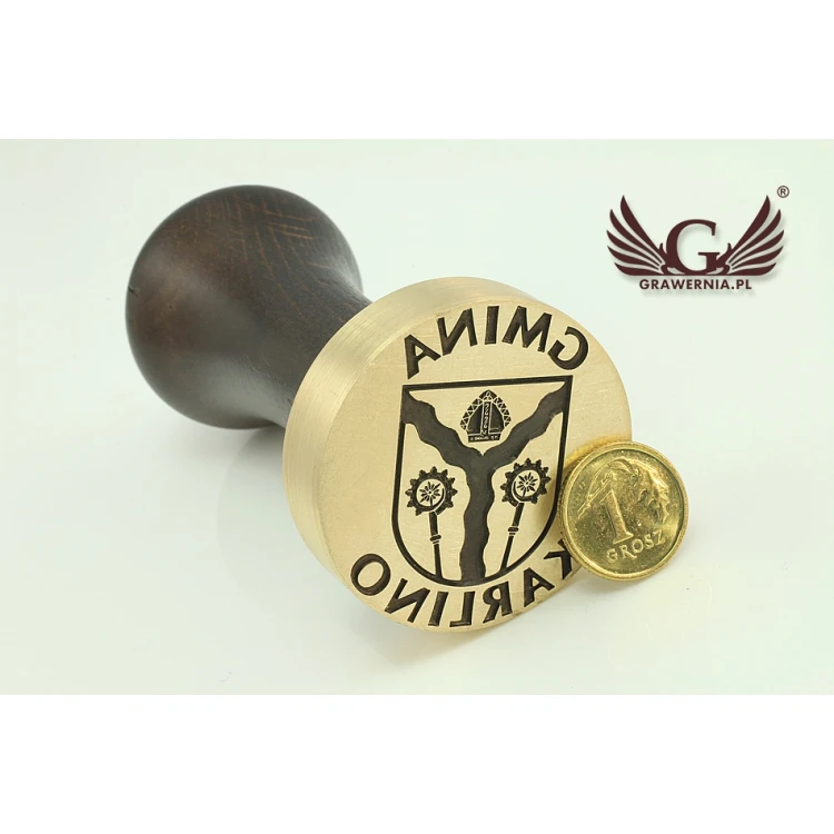 Stempel z herbem do laku - średnica: 38mm - CNC