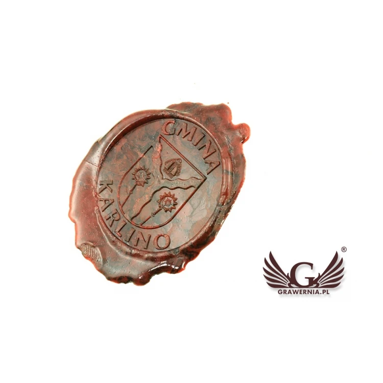Stempel z herbem do laku - średnica: 38mm - CNC