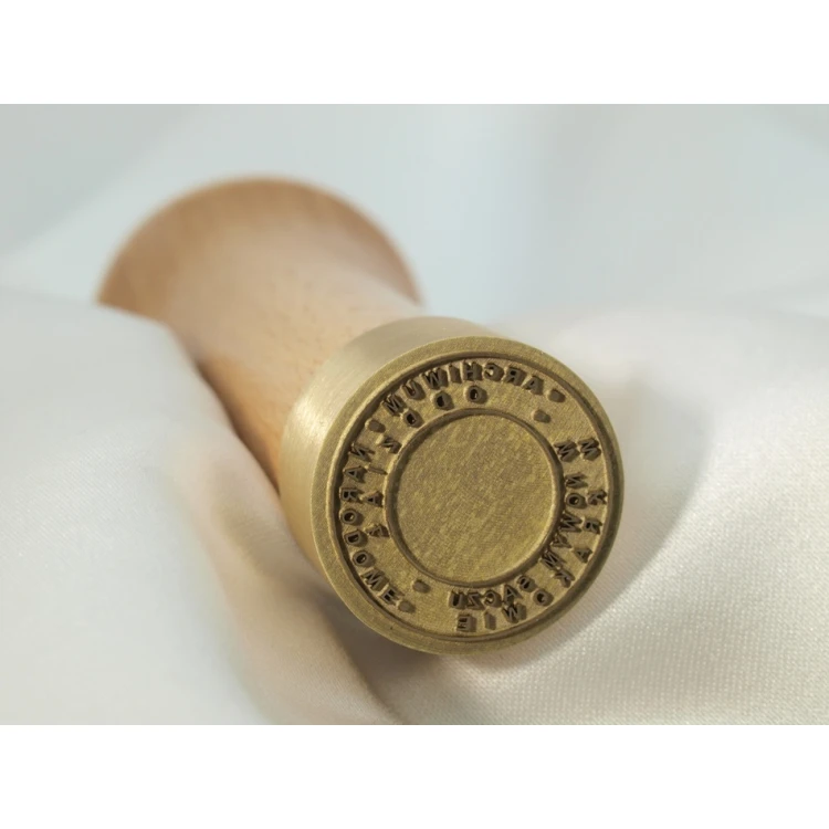 Stempel z mosiądzu 22mm głębokość graweru około 0,45mm