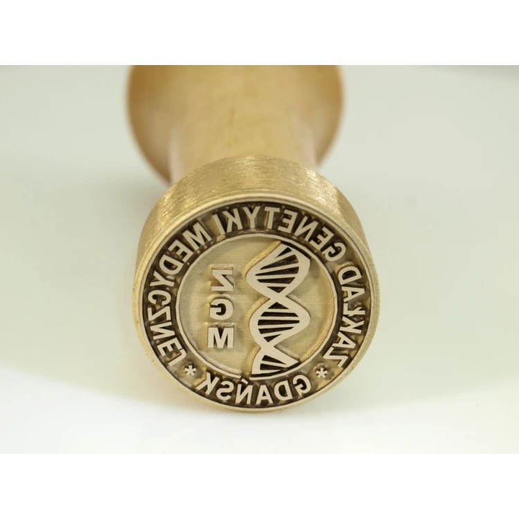 Stempel z mosiądzu - średnica 25mm głębokość graweru około 0,8mm