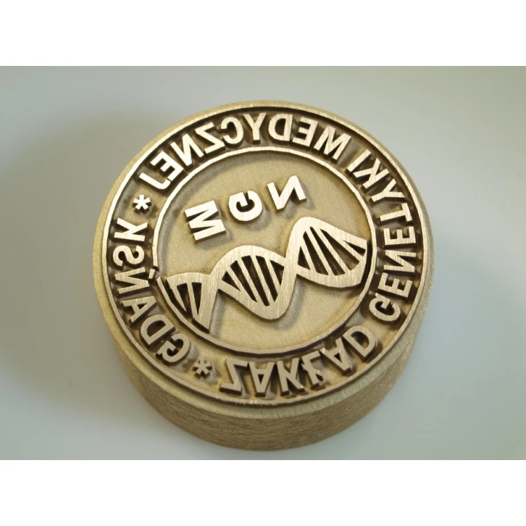 Stempel z mosiądzu - średnica 25mm głębokość graweru około 0,8mm