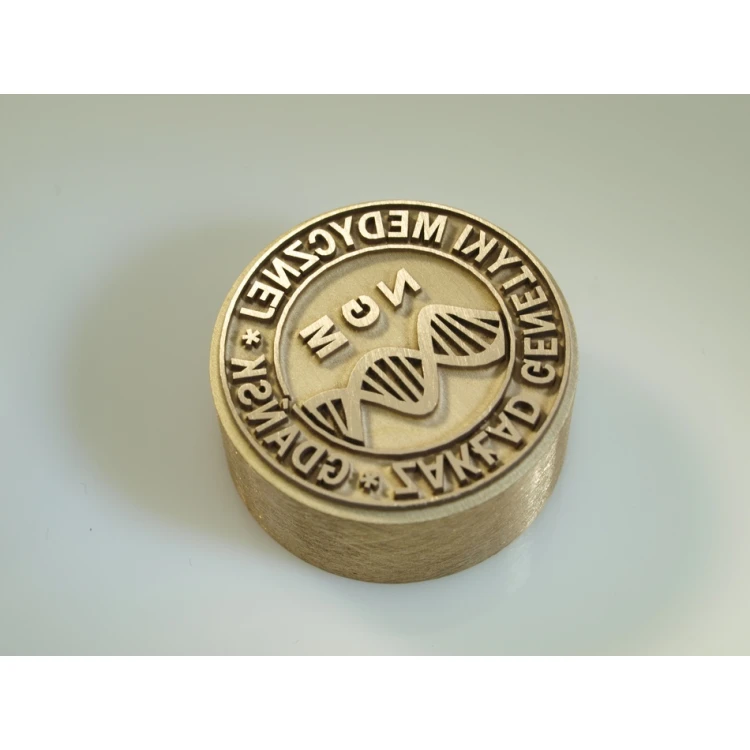 Stempel z mosiądzu - średnica 25mm głębokość graweru około 0,8mm