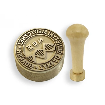 Stempel z mosiądzu - średnica 25mm głębokość graweru około 0,8mm