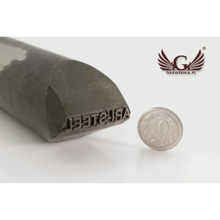 Stempel ze stali do wybijania w metalu - wymiary odbicia 3,5x25,6mm - CNC066
