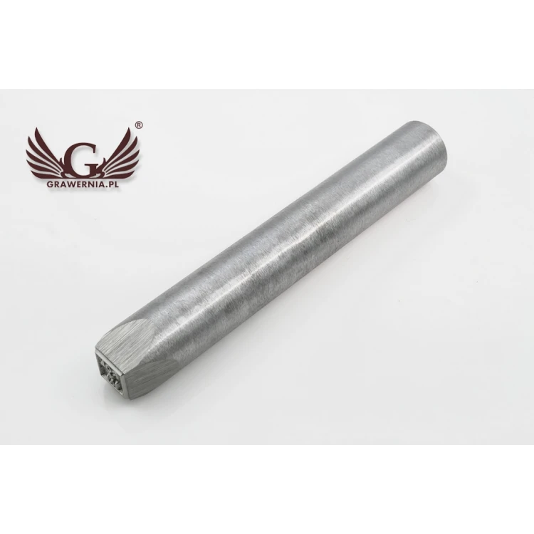 Stempel ze stali do wybijania w metalu - wymiary odbicia 10x10mm - CNC068