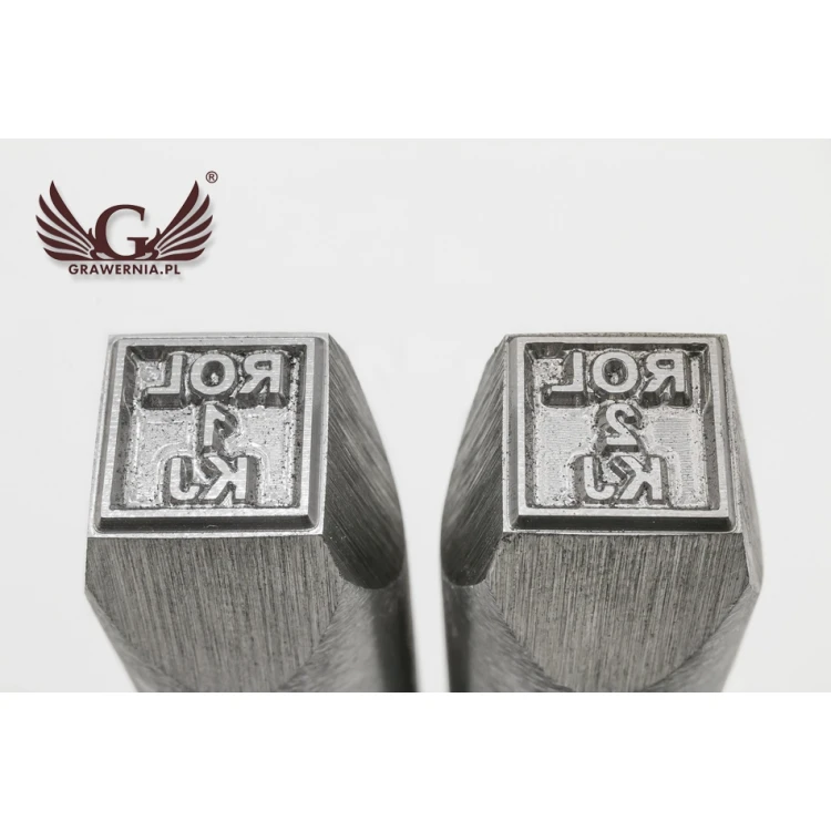 Stempel ze stali do wybijania w metalu - wymiary odbicia 10x10mm - CNC068