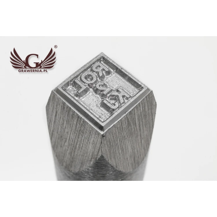 Stempel ze stali do wybijania w metalu - wymiary odbicia 10x10mm - CNC068