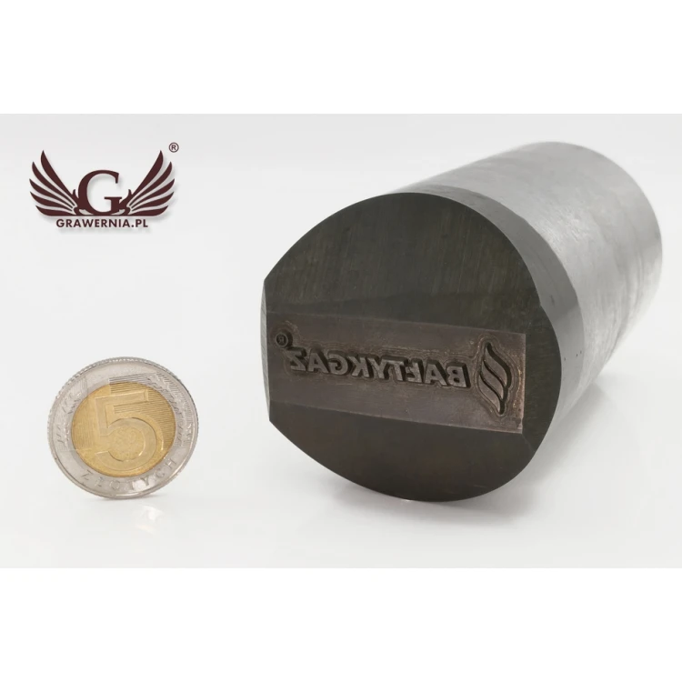 Stempel ze stali do wybijania w metalu - wymiary odbicia 38x10mm - CNC069
