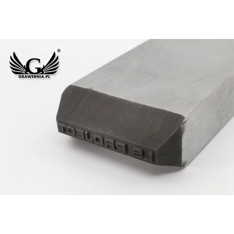 Stempel ze stali do wybijania w metalu - wymiary odbicia 40x3,3mm - CNC073
