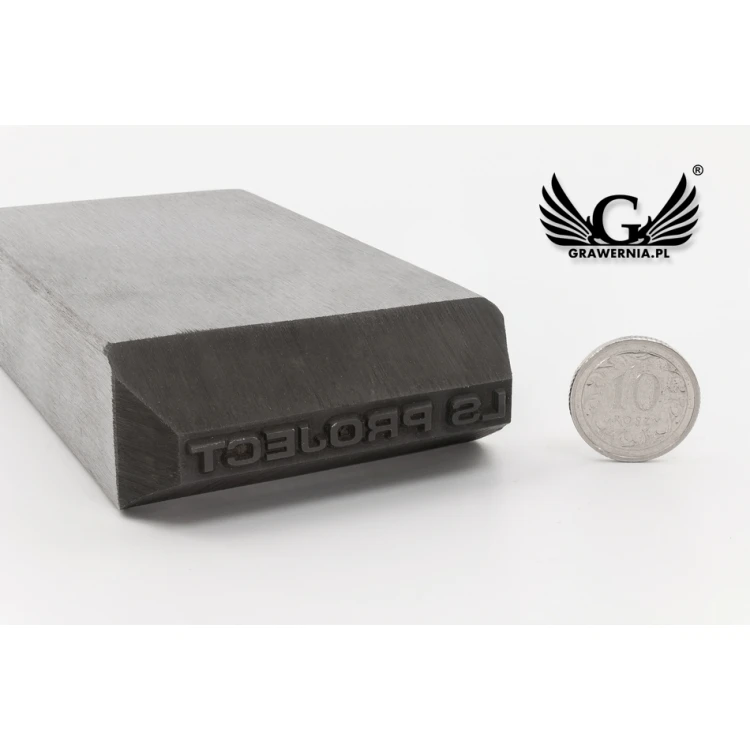Stempel ze stali do wybijania w metalu - wymiary odbicia 40x3,3mm - CNC073