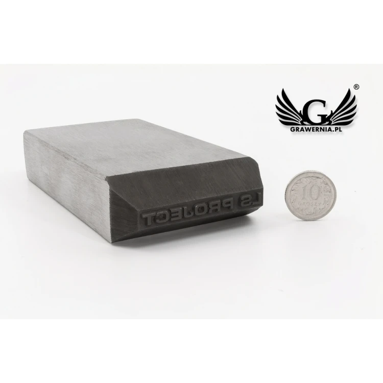 Stempel ze stali do wybijania w metalu - wymiary odbicia 40x3,3mm - CNC073