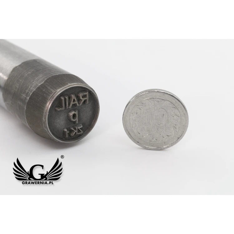 Stempel ze stali do wybijania w metalu - średnica odbicia 15mm - CNC077