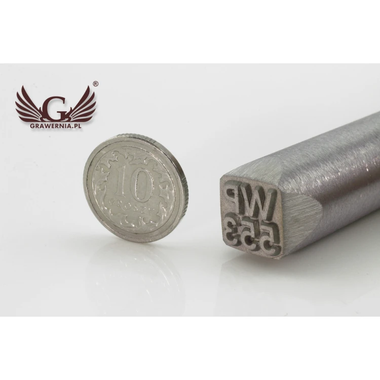 Stempel ze stali do wybijania w metalu - wym odbicia: 9,4x9mm - CNC