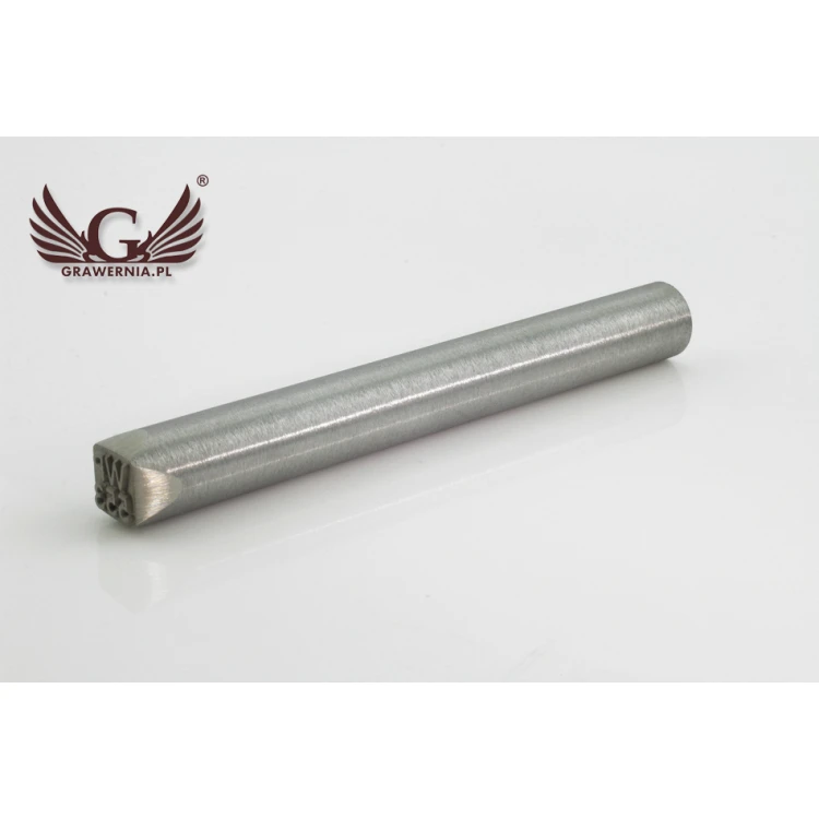 Stempel ze stali do wybijania w metalu - wym odbicia: 9,4x9mm - CNC