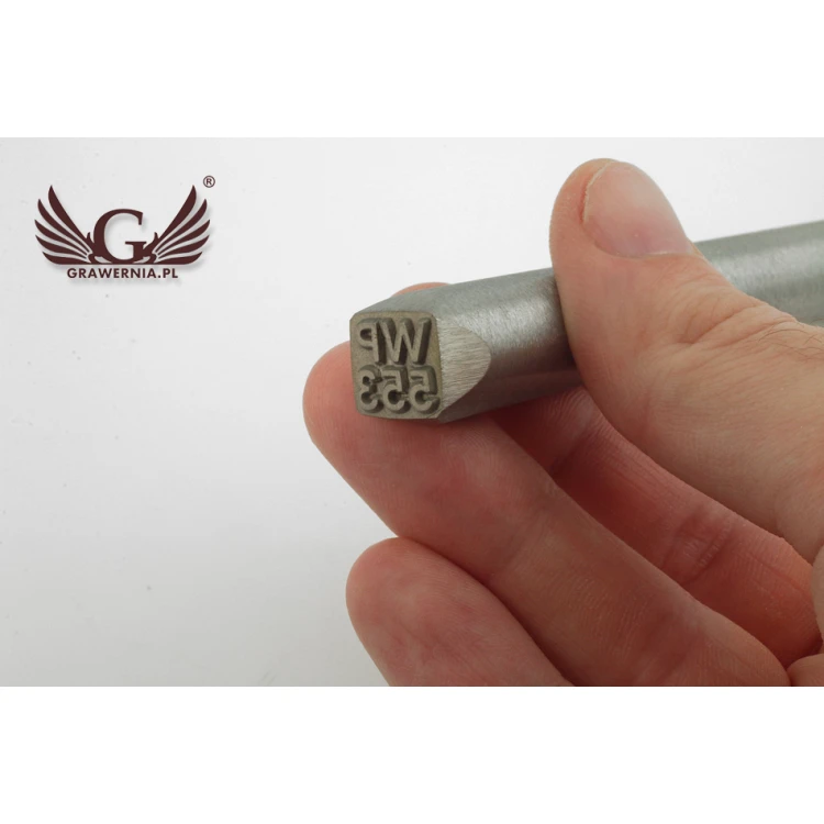 Stempel ze stali do wybijania w metalu - wym odbicia: 9,4x9mm - CNC
