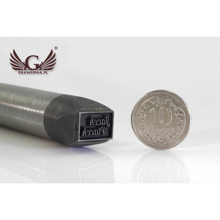 Stempel ze stali  do wybijania w metalu - wym odbicia 11,53x7,8mm - LASER