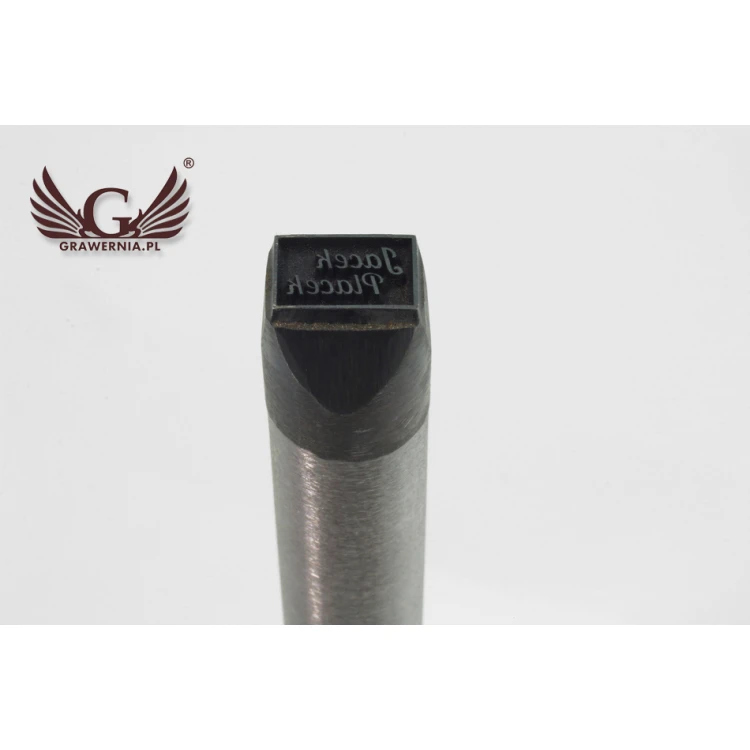 Stempel ze stali  do wybijania w metalu - wym odbicia 11,53x7,8mm - LASER