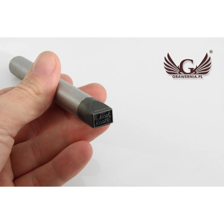 Stempel ze stali  do wybijania w metalu - wym odbicia 11,53x7,8mm - LASER