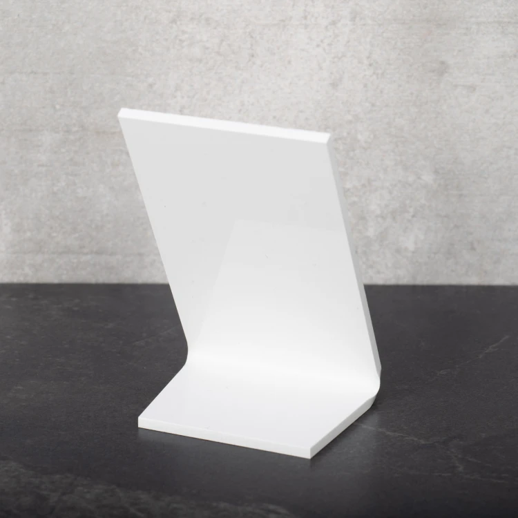 Stojaczek Menu z kodem QR - biała plexi - wym. 55x90mm - ST051