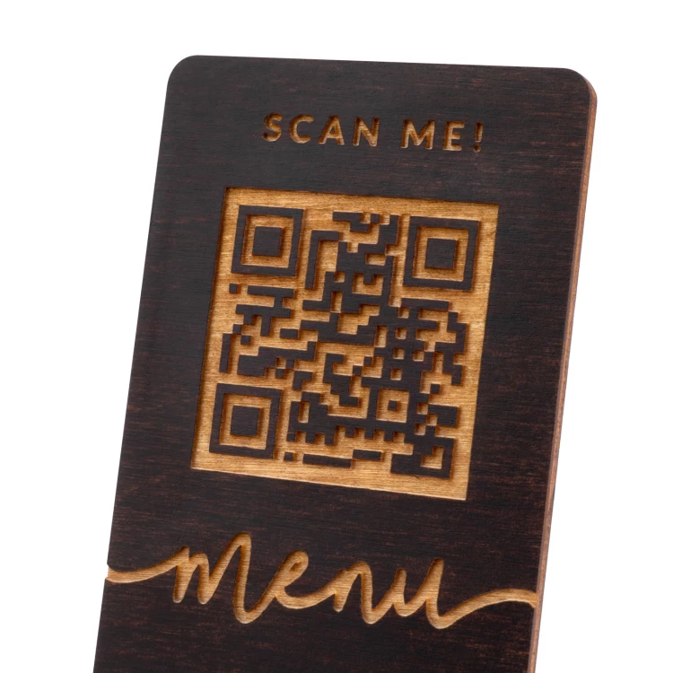 Stojaczek Menu z kodem QR - wym. 55x90mm - ST054