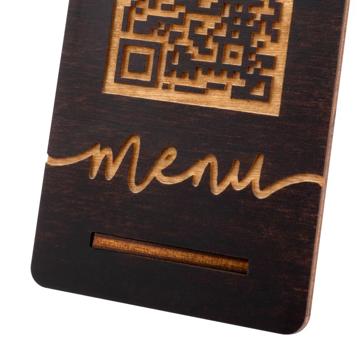 Stojaczek Menu z kodem QR - wym. 55x90mm - ST054