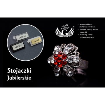 Stojaczki jubilerskie mini z dowolnym tekstem - PR013