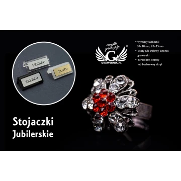 Stojaczki jubilerskie mini z dowolnym tekstem - PR013