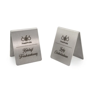 Stojaczki stalowe gastronomiczne z dowolnym grawerem - ST001