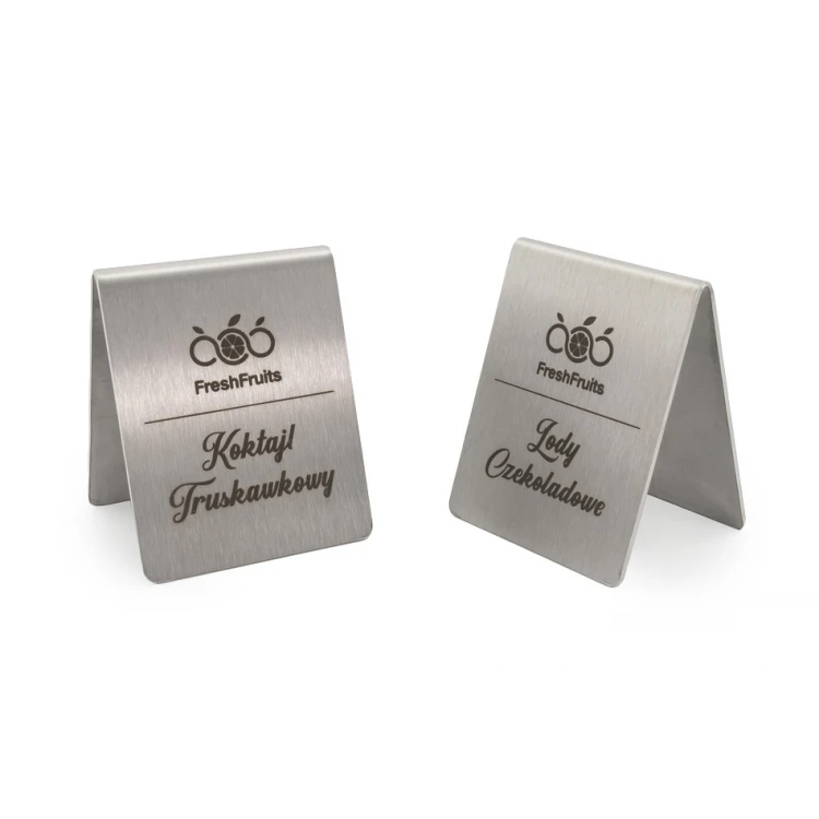 Stojaczki stalowe gastronomiczne z dowolnym grawerem - ST001