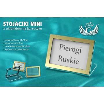 Stojaczki z okienkiem na karteczkę - wzór NS006