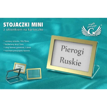 Stojaczki z okienkiem na karteczkę - wzór NS006