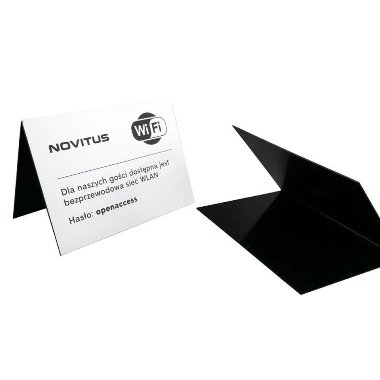 Stojak biały z dowolnym grawerem - wym. 210x148mm - ST023