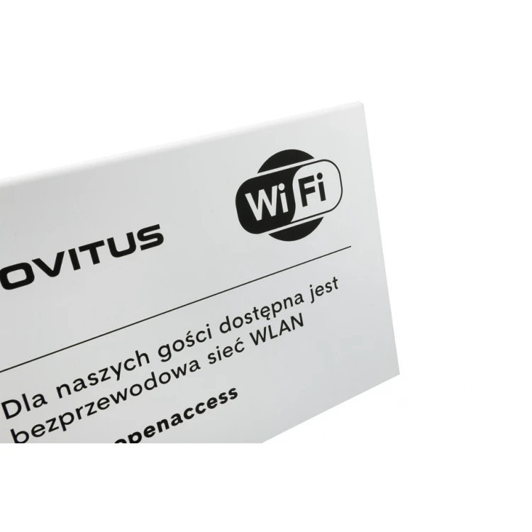 Stojak biały z dowolnym grawerem - wym. 210x148mm - ST023