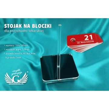 Stojak na bloczki dla przychodni lekarskiej - pojedynczy 