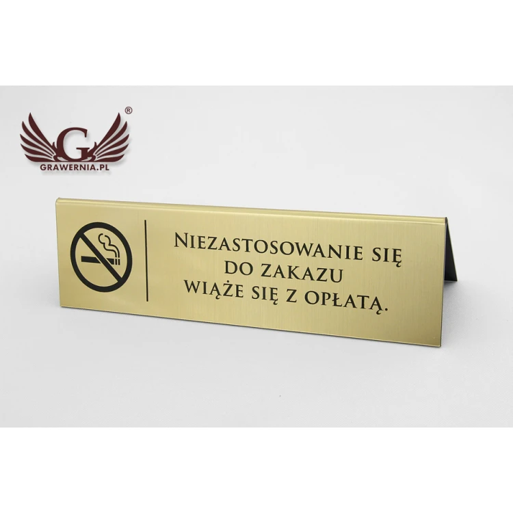 Stojak na stolik - zakaz palenia - wymiary: 195x55mm - ST025