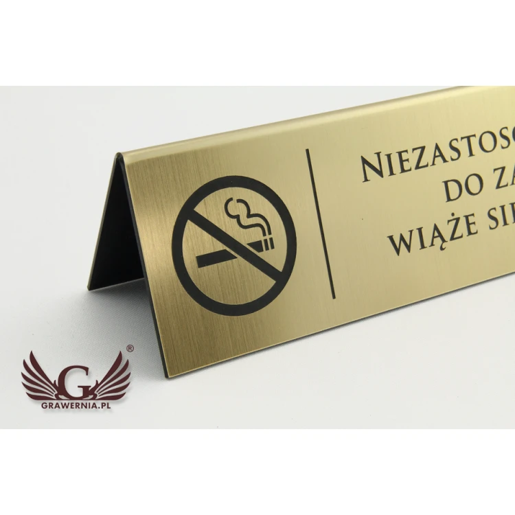 Stojak na stolik - zakaz palenia - wymiary: 195x55mm - ST025