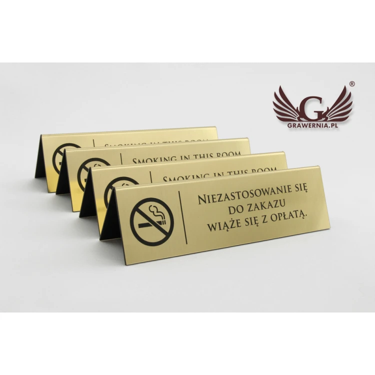 Stojak na stolik - zakaz palenia - wymiary: 195x55mm - ST025