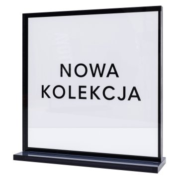 Stojak sklepowy z nadrukiem UV - dymiony akryl - wys. 20 cm - ST080