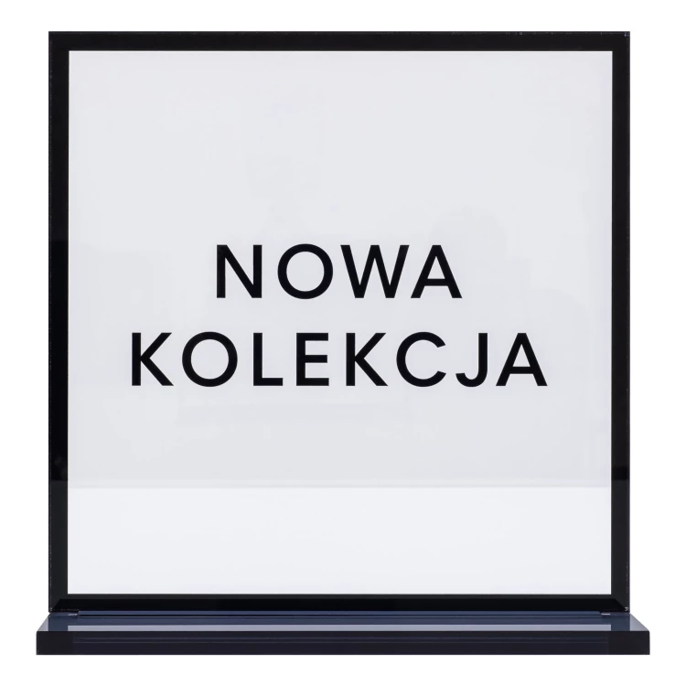 Stojak sklepowy z nadrukiem UV - dymiony akryl - wys. 20 cm - ST080