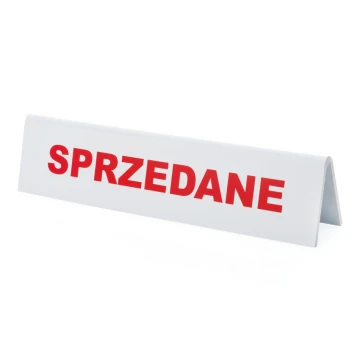 Stojak z dowolnym tekstem - wym. 210x50mm - PVC - ST036