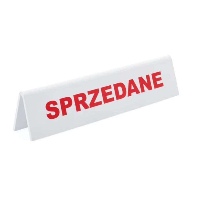 Stojak z dowolnym tekstem - wym. 210x50mm - PVC - ST036