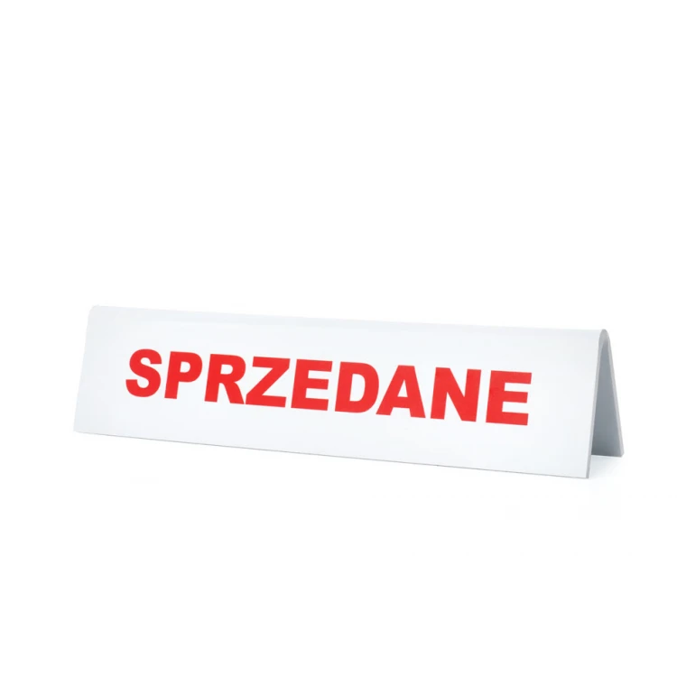 Stojak z dowolnym tekstem - wym. 210x50mm - PVC - ST036