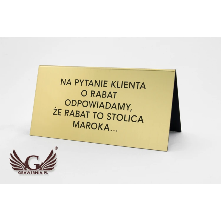 Stojaki informacyjne z dowolnym tekstem - wymiary: 195x100mm - ST026