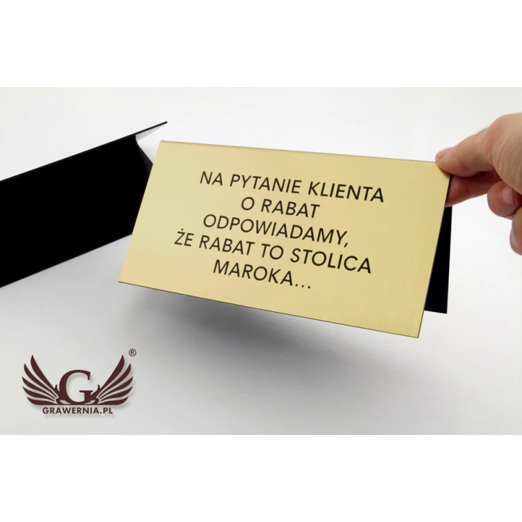 Stojaki informacyjne z dowolnym tekstem - wymiary: 195x100mm - ST026