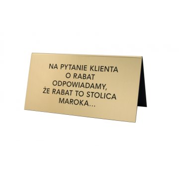 Stojaki informacyjne z dowolnym tekstem - wymiary: 195x100mm - ST026